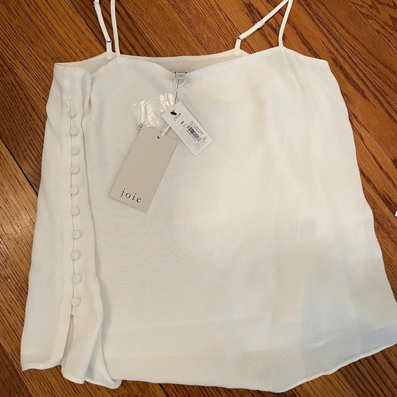 Joie Abdi Side-Button Crepe Camisole Top, Small - Picture 4 of 4